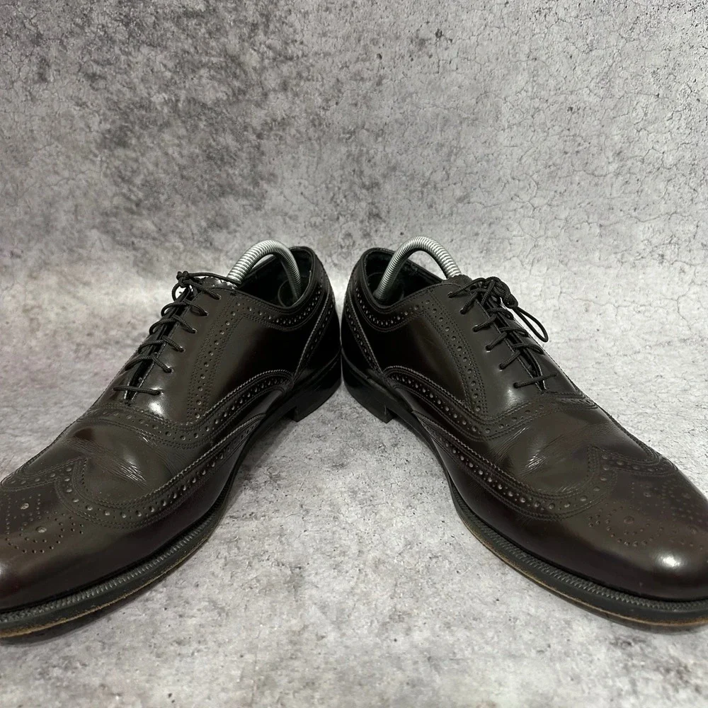 Florsheim Lexington Wingtip Oxfords Mens 11 Brown Leather Brogue Dress Shoes